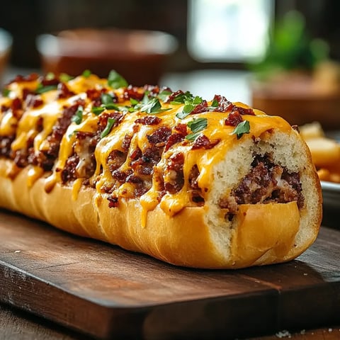 Un sandwich chaud plein de porc, de légumes et nappé d'une bonne sauce.