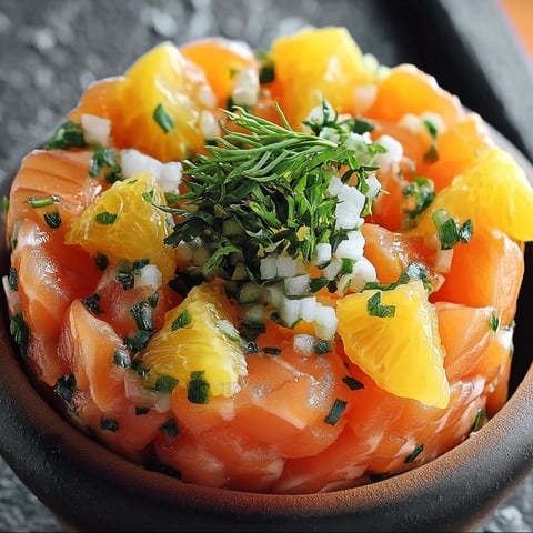 Tartare saumon agrumes