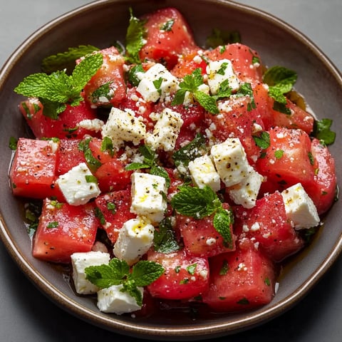 Salade estivale pastèque et feta