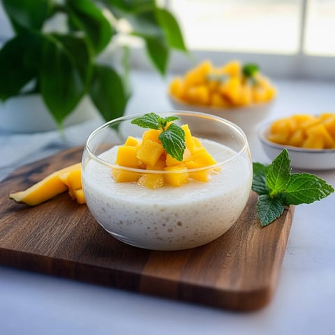 Perles du Japon au lait de coco, mangue et vanille