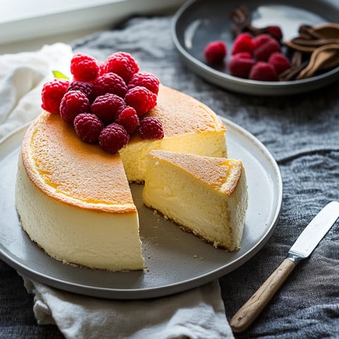 Gâteau aérien japonais au yaourt et vanille