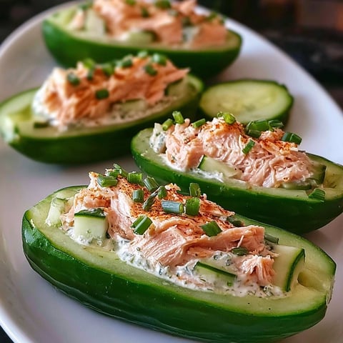 Concombres farcis au thon