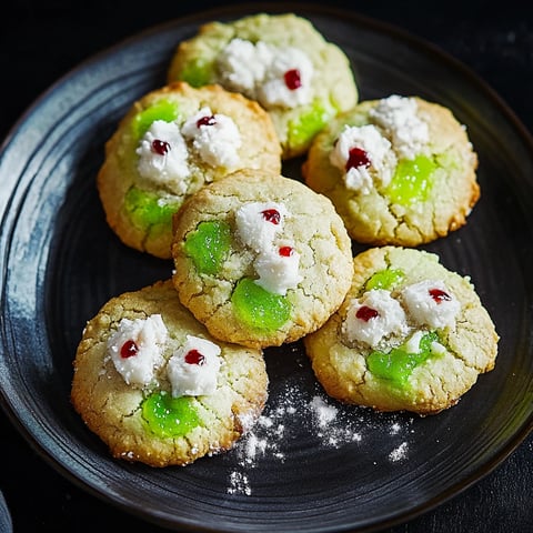 Une assiette remplie de biscuits monstrueux à la noix de coco.