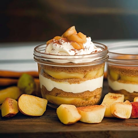 A dessert with a caramelized apple and cinnamon topping.