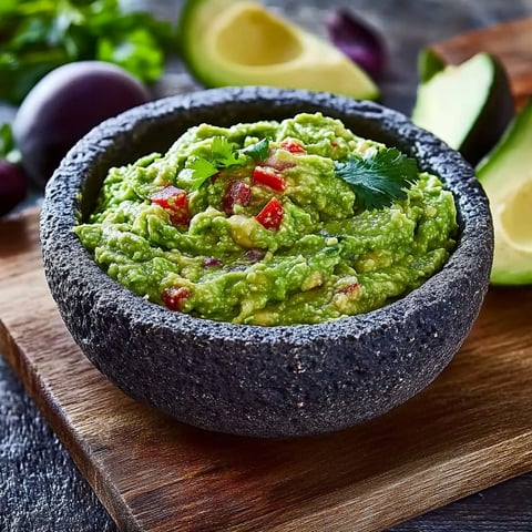 A bowl of guacamole with a spoon in it.