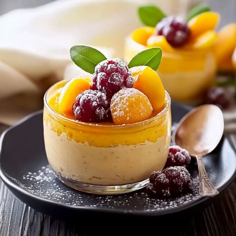 A small bowl of mousse de potiron au gingembre.
