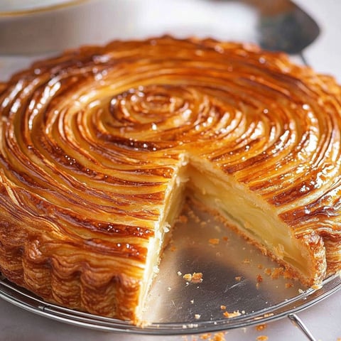 A slice of a galette des rois.