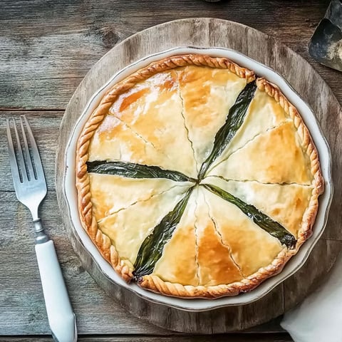 A slice of a pie with green topping.
