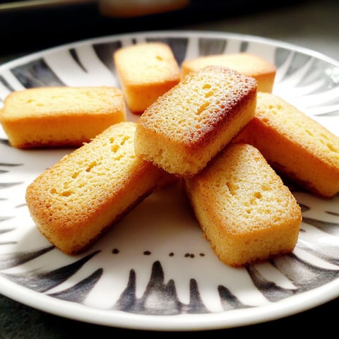 A plate of financiers aux amandes.