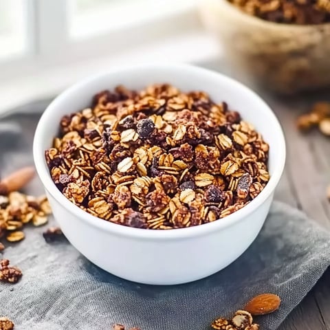 A bowl of granola with no sugar.
