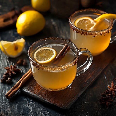 Two glasses of grog de grand mère.